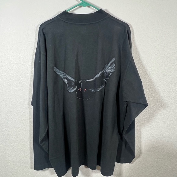 NWOT Men's Premium Black Long Sleeve Shirt Medium YZY Gap - Picture 2 of 3